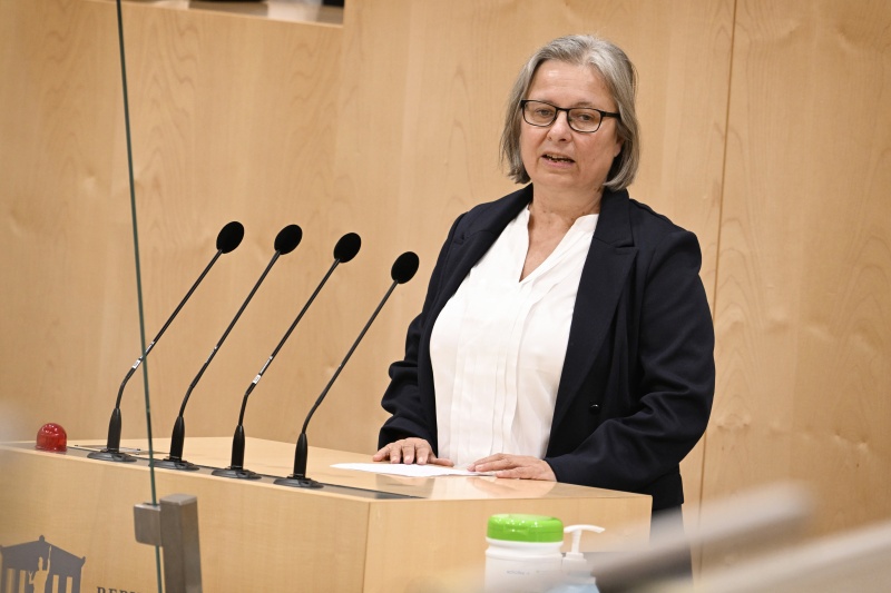Bundesrätin Bettina Lancaster (SPÖ) am Rednerpult