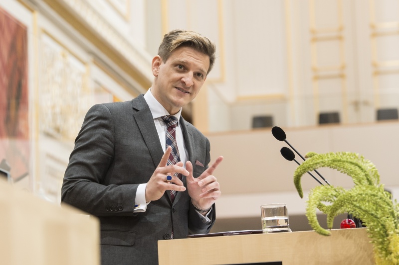 Wissenschaftlicher Direktor des Liudwig Boltzmann Instituts für Grund- und Menschenrechte Michael Lysander Fremuth bei Festvortrag