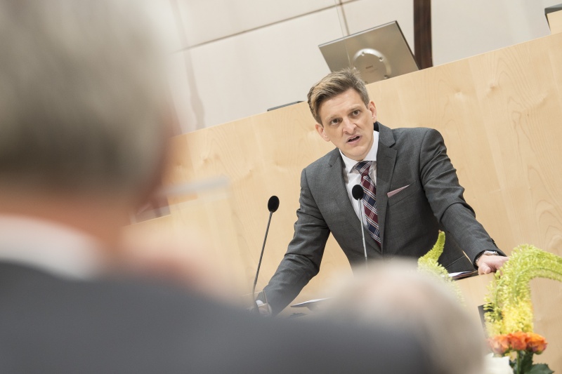 Wissenschaftlicher Direktor des Liudwig Boltzmann Instituts für Grund- und Menschenrechte Michael Lysander Fremuth bei Festvortrag