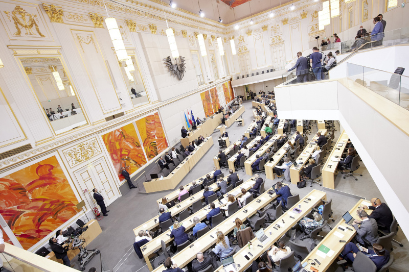 Rede Parlamentspräsident der Ukraine Ruslan Stefantschuk