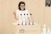 Am Rednerpult: Nationalratsabgeordnete Elisabeth Pfurtscheller (ÖVP)