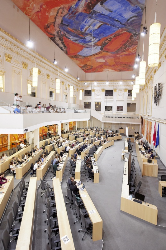 Bundesschulsprecherin Susanna Öllinger am Präsidium