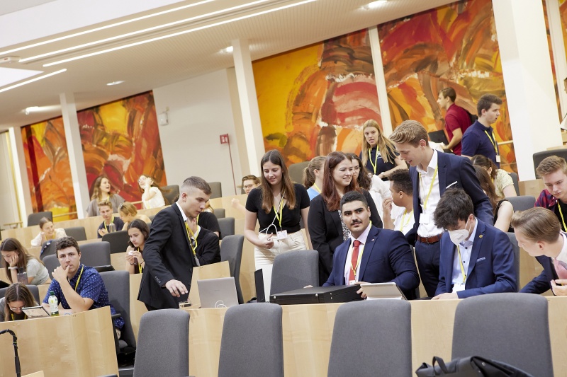 Blick auf die Delegierten