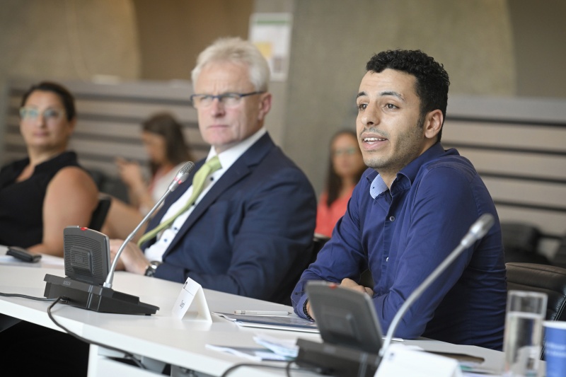 Diskussionsrunde im Dachfoyer