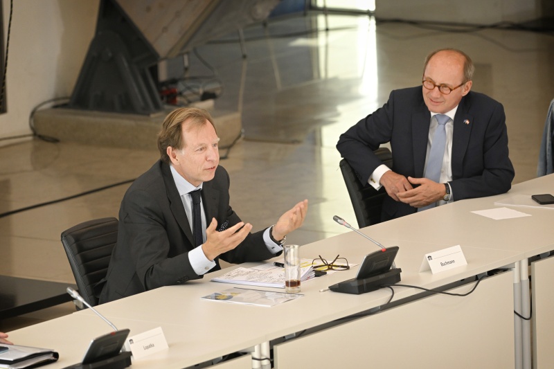 Von links: Bundesrat Christian Buchmann (ÖVP), Europaabgeordneter Othmar Karas (ÖVP)