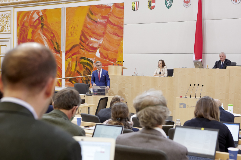 Wortmeldung Finanzminister Magnus Brunner (ÖVP)