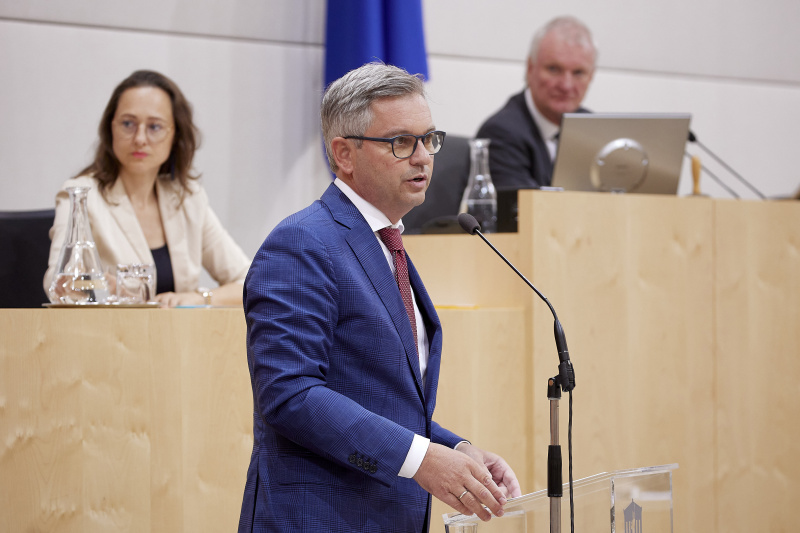 Wortmeldung Finanzminister Magnus Brunner (ÖVP)