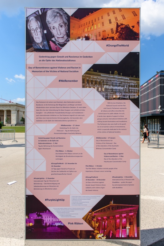 Parlament als Hüter einer österreichischen Erinnerungskultur - Stele 8 Vorderseie