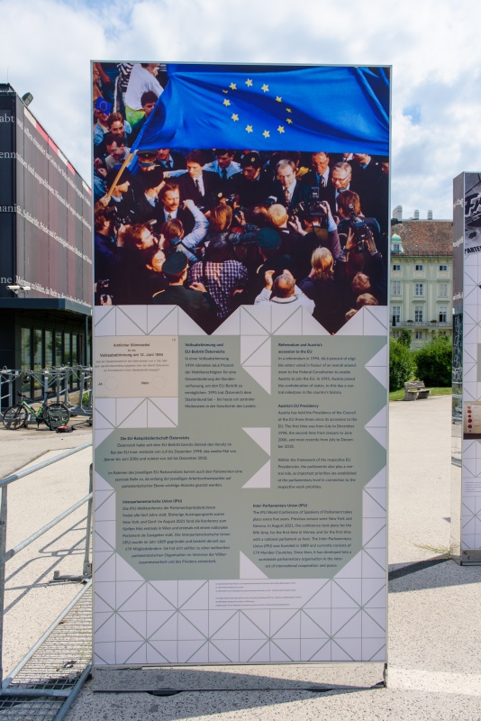 Österreich in der Europäischen Union - Stele 10 Rückseite