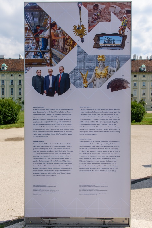 Renovierung, Generalsanierung; Architekt Christian Jabornegg, Architekt Andras Palffy und Ziiviltechniker Ortfried Friedreich - Stele 4 Rückseite
