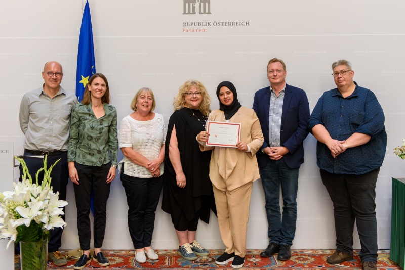 Zertifikatsverleihung an die TeilnehmerInnen des Internationalen Gewerkschaftslehrganges 2022