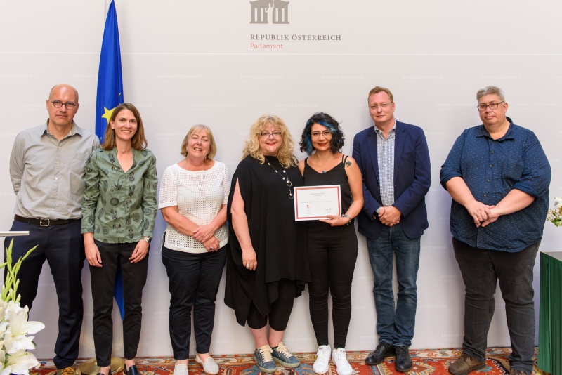 Zertifikatsverleihung an die TeilnehmerInnen des Internationalen Gewerkschaftslehrganges 2022