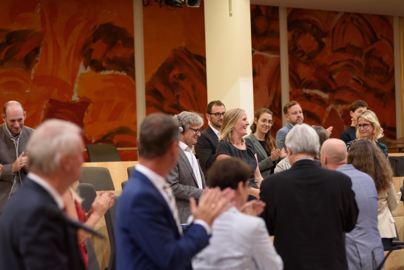 Angelobung von Bundesrätin Maria Huber (Grüne) (Mitte)