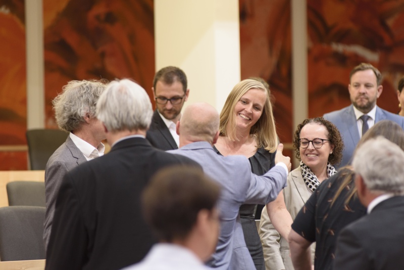 Angelobung von Bundesrätin Maria Huber (Grüne) (Mitte)