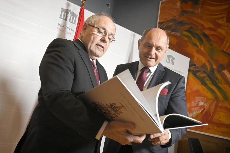 Von links: Dani Dayan, Nationalratspräsident Wolfgang Sobotka (ÖVP)