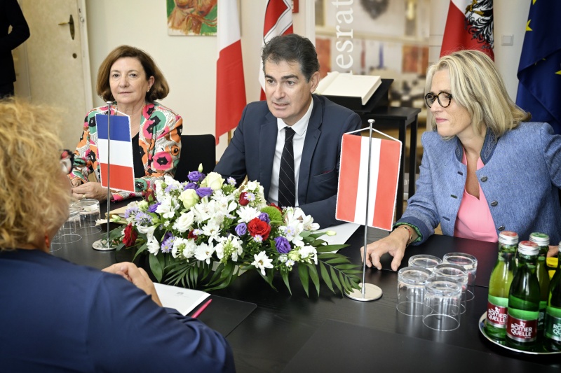 Aussprache mit der Delegation der Parl. Freundschaftsgruppe Frankreich-Österreich des französischen Senats unter der Leitung von Senator Francois Bonhomme