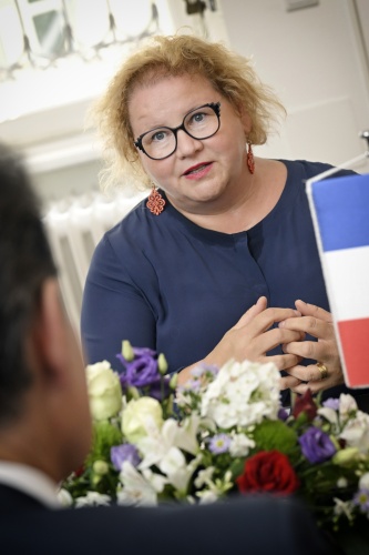 Bundesratspräsidentin Korinna Schumann (SPÖ) während der Aussprache