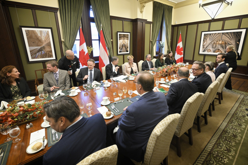 Treffen mit dem Speaker des House of Commons Anthony Rota, Arbeitsmittagessen