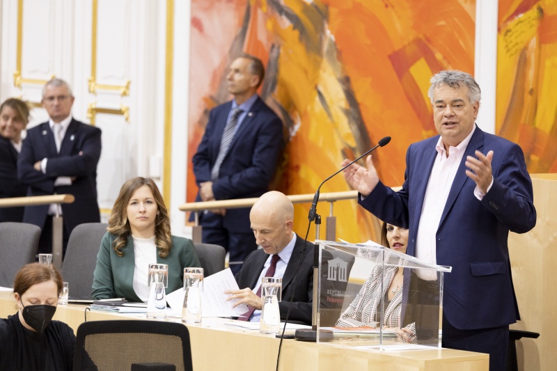 Auf der Regierungsbank Vizekanzler Werner Kogler (GRÜNE) am Wort