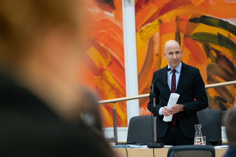 Auf der Regierungsbank Arbeitsminister Martin Kocher (ÖVP)