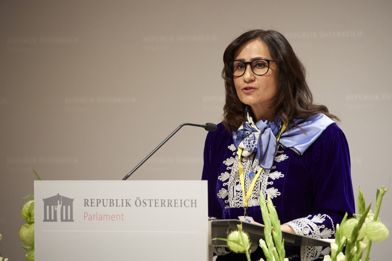 Grußbotschaft von Botschafterin der Islamischen Republik Afghanistan in Österreich Maniza Bakhtari