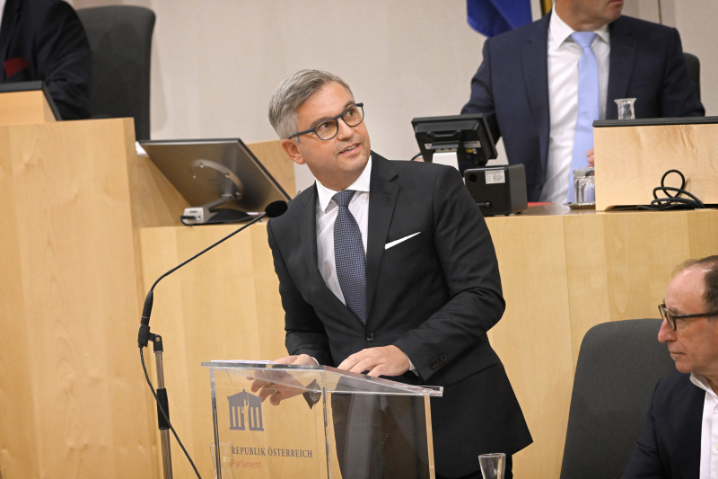 Budgetrede von Finanzminister Magnus Brunner (ÖVP)