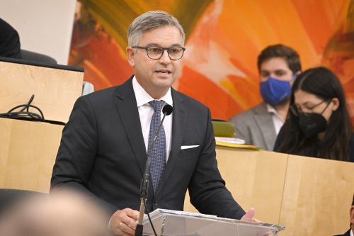 Budgetrede von Finanzminister Magnus Brunner (ÖVP)