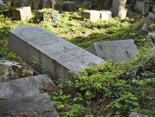 Grabsteine am jüdischen Friedhof in Wien Währing