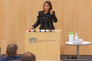 Am Rednerpult: Nationalratsabgeordnete Corinna Scharzenberger (ÖVP)
