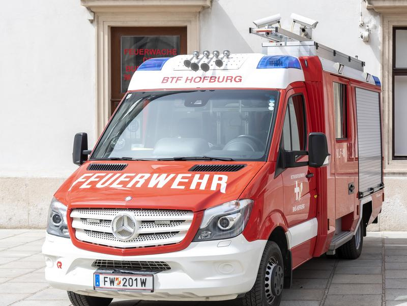 Feierwehrauto in der Hofburg