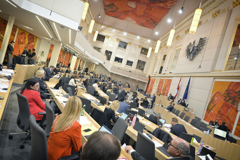 Blick Richtung Sitzungsteilnehmer:innen