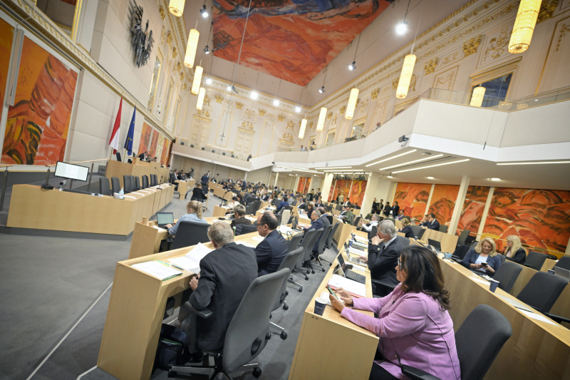 Blick Richtung Sitzungsteilnehmer:innen