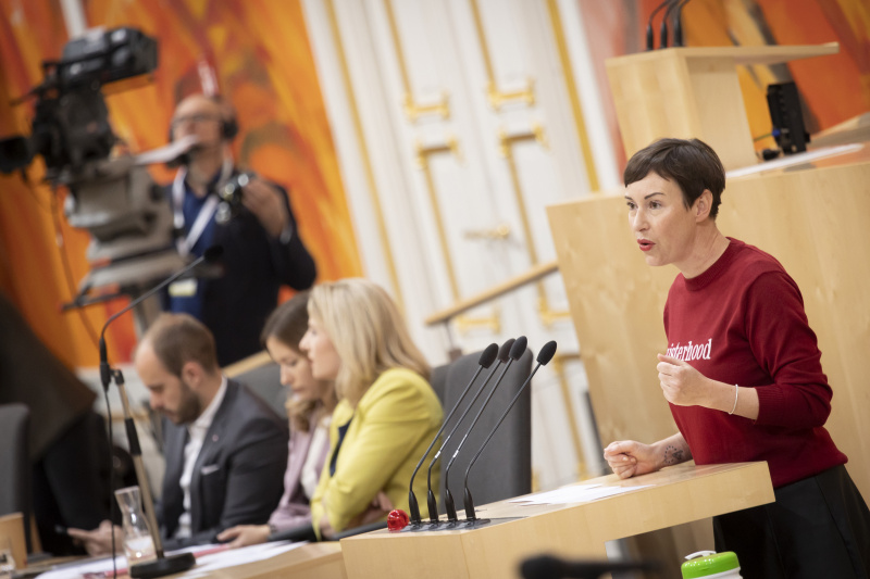am Rednerpult Nationalratsabgeordnete Henrike Brandstötter (NEOS)