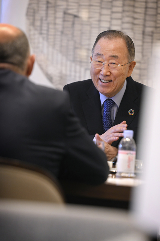 Höflichkeitsbesuch ehemaliger VN-Generalsekretär Ban Ki-Moon. Ban Ki-Moon