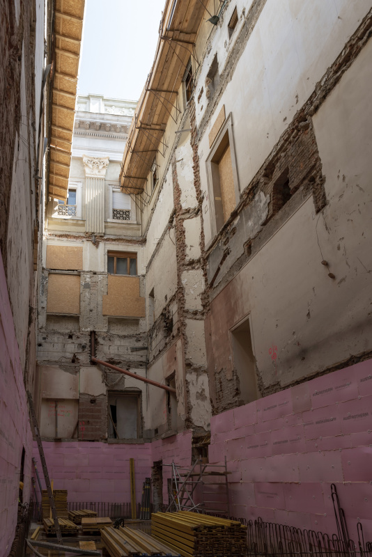 Entkernte Besucherstiege