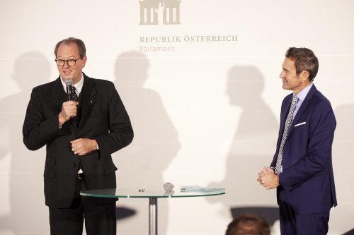Von links: Niklas Salm Reiferscheidt Jurymitglied, Stefan Gehrer ORF