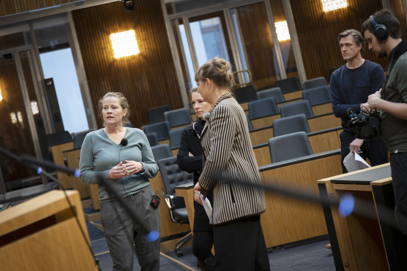 von links: Architektin Bettina Bauer-Hammerschmidt, Julia Kopecky, Mitarbeiterin der ParlamentsdirektionJournalistin Tatjana Lukáš,  im Podcastgespräch