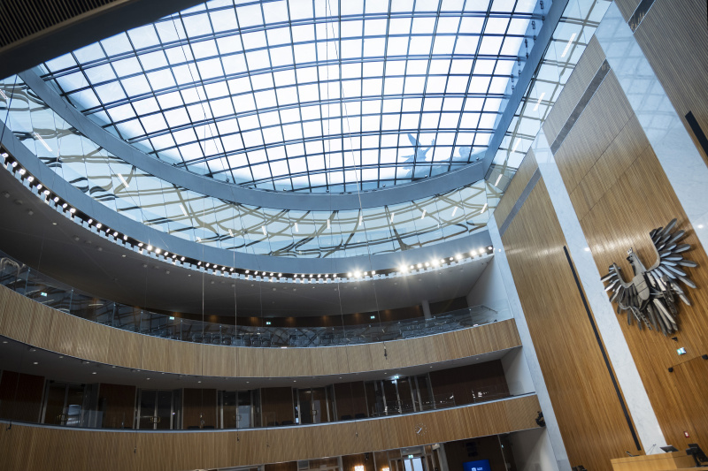 Blick auf die Glaskuppel