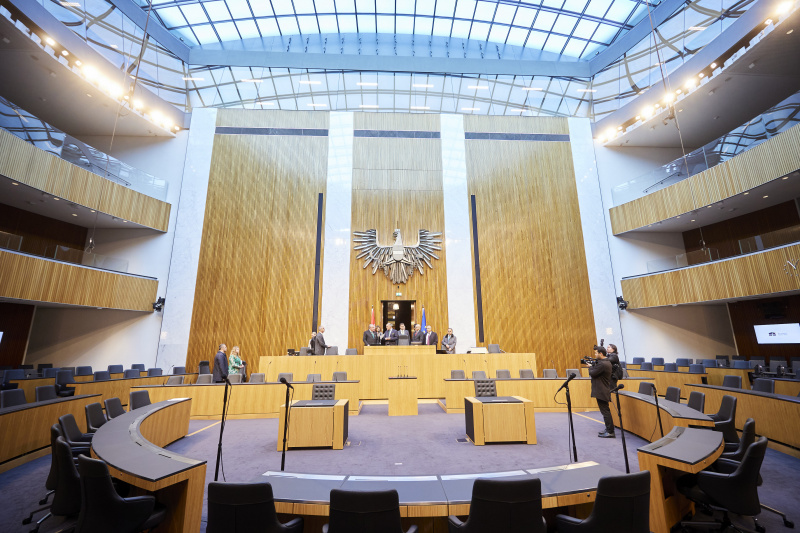 Führung durch das renovierte Parlamentsgebäude durch Nationalratspräsident Wolfgang Sobotka (ÖVP)