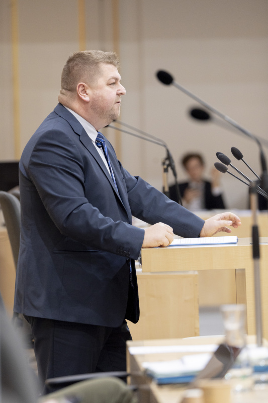 Am Rednerpult  Bundesrat Andreas Arthur Spanring (FPÖ)