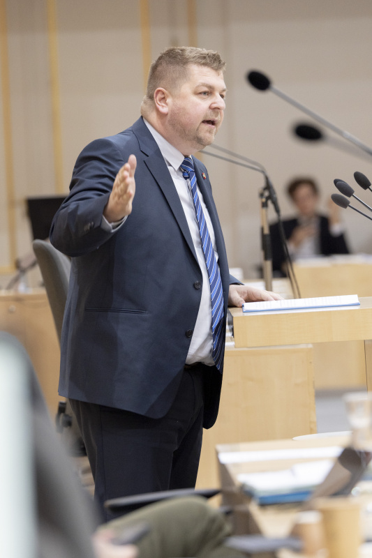 Am Rednerpult  Bundesrat Andreas Arthur Spanring (FPÖ)