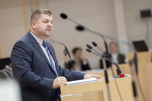 Am Rednerpult  Bundesrat Andreas Arthur Spanring (FPÖ)