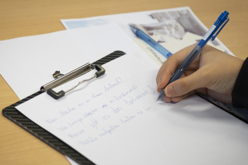 Vorbereitender Workshop für das Podcast-Interview.