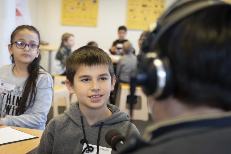 Workshop zum Podcast-Interview.