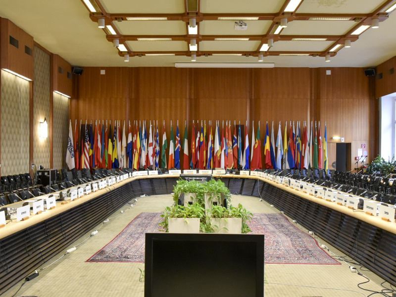 Sitzungssaal der OSZE in der Hofburg