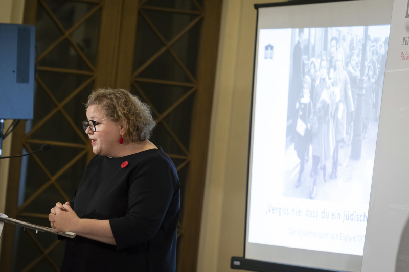 Bundesratspräsidentin Korinna Schumann (SPÖ) eröffnet die Veranstaltung