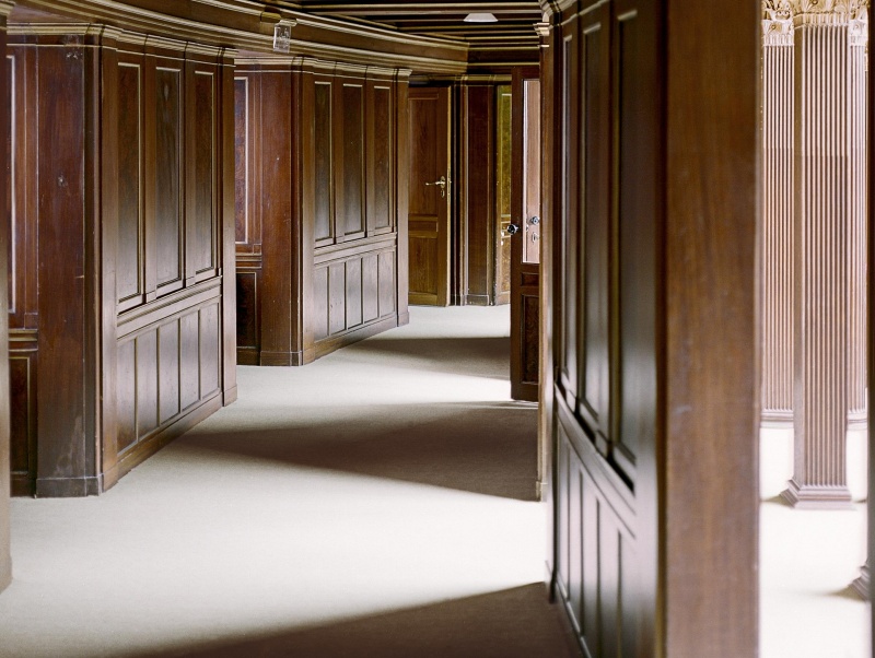 View of the corridor leading to the historic sitting room
