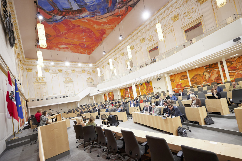 Blick Richtung Sitzungsteilnehmer:innen