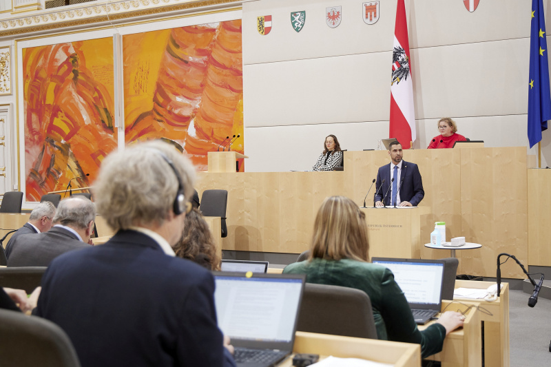 Am Rednerpult: Bundesrat Daniel Schmid (SPÖ)