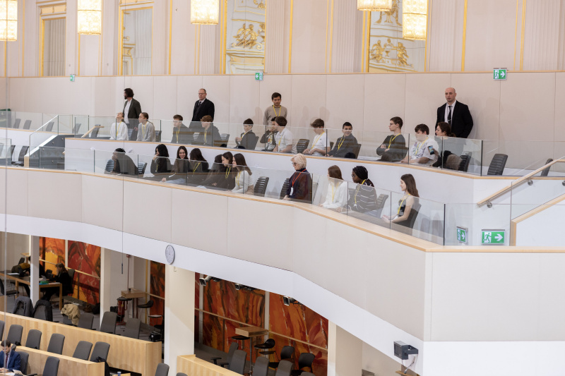 Blick auf die Besuchergalerie